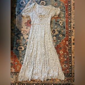 Urban Outfitters Black and White Polka Dot Maxi Dress